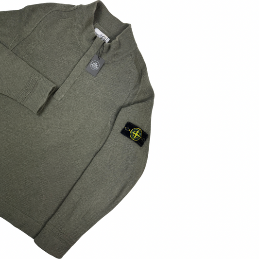 Jersey Half-Zip Stone Island Verde - talla L