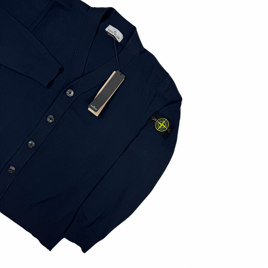 Jersey Stone Island cárdigan azul marino - talla XL
