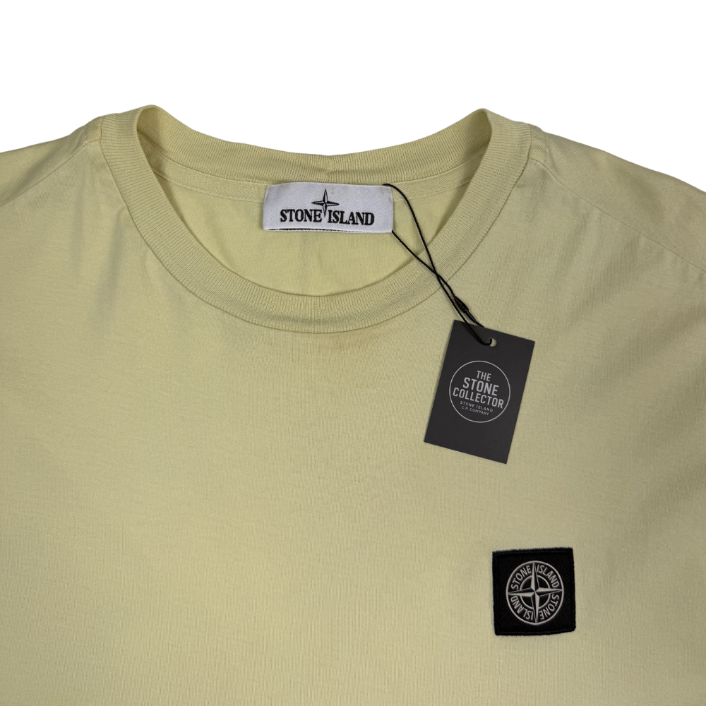 Camiseta Stone Island amarillo claro manga corta - talla L