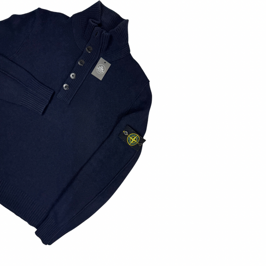 Jersey Half-Zip Stone Island azul marino - talla L