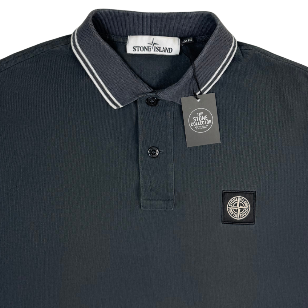 Polo Stone Island Gris oscuro manga corta - talla L