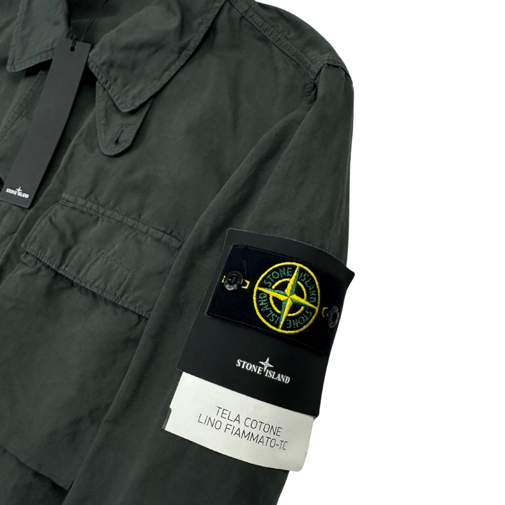 TELA COTONE LINO FIAMMATO - TC STONE ISLAND - talla L