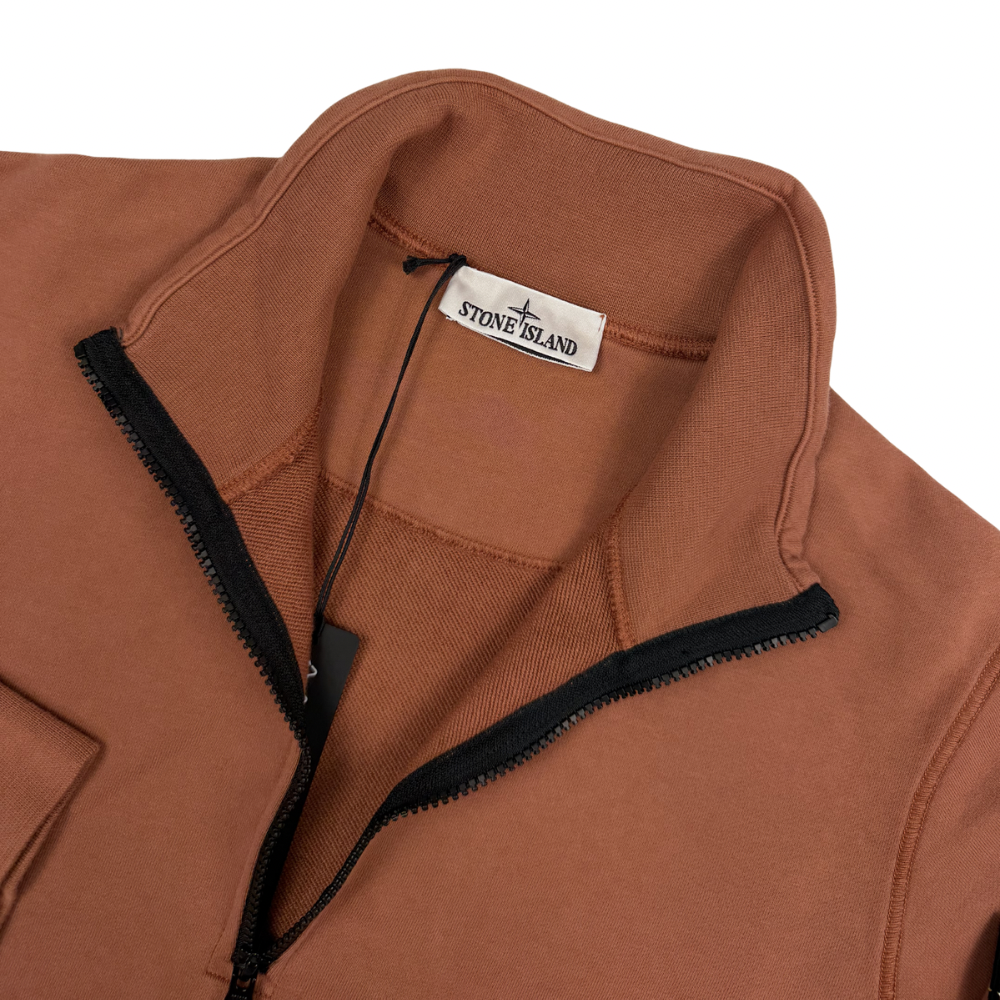 Sudadera Half - Zip Stone Island Terracota - talla M