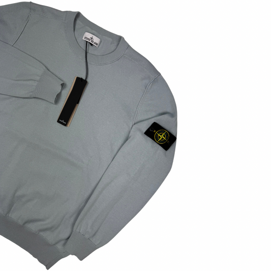 Jersey Stone Island cuello redondo azul hielo - talla XL/2XL