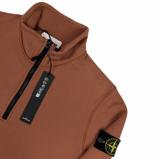 Sudadera Half - Zip Stone Island Terracota - talla M
