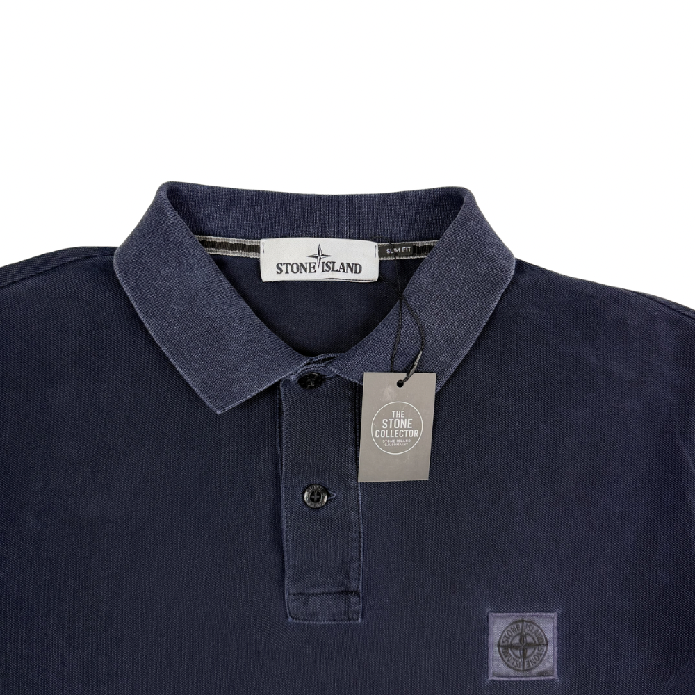 Polo Stone Island Azul Marino manga corta - talla XL