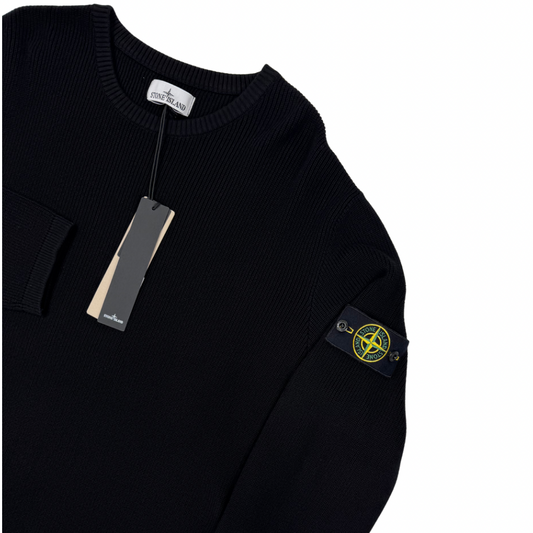 Jersey Stone Island de punto cuello redondo negro - talla 2XL/3XL