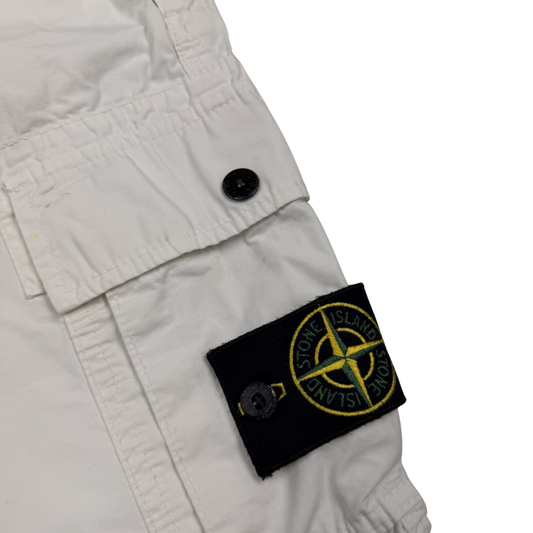 Pantalón Cargo Corto Stone Island Type SL blanco - talla W/31