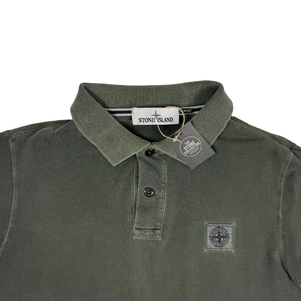 Polo Stone Island Verde oscuro manga corta - talla M