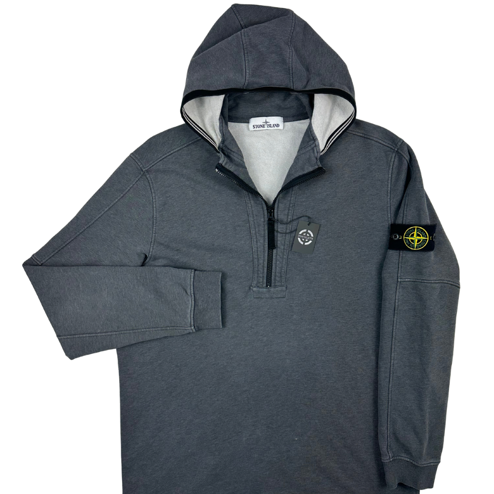 SUDADERA HALF ZIP CON CAPUCHA STONE ISLAND - talla XXL