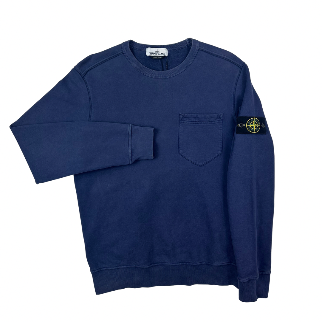SUDADERA CUELLO REDONDO CON BOLSILLO STONE ISLAND - talla L