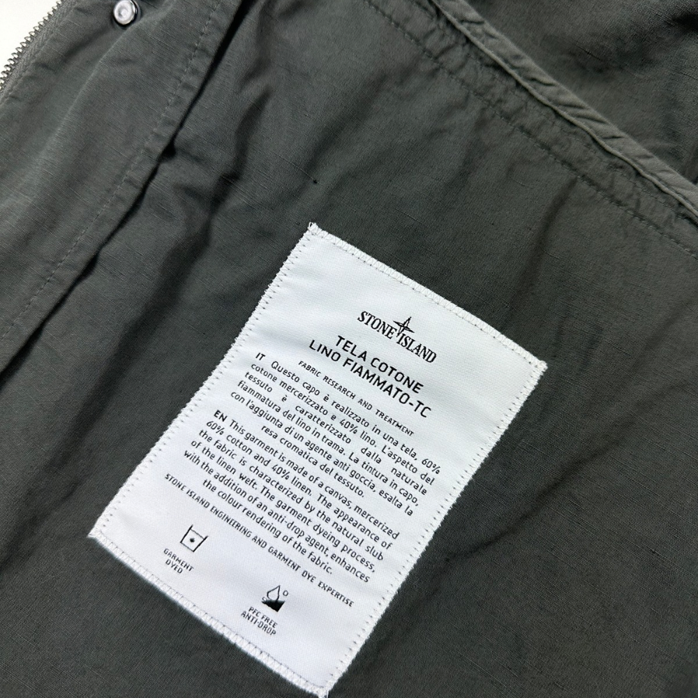 TELA COTONE LINO FIAMMATO - TC STONE ISLAND - talla L