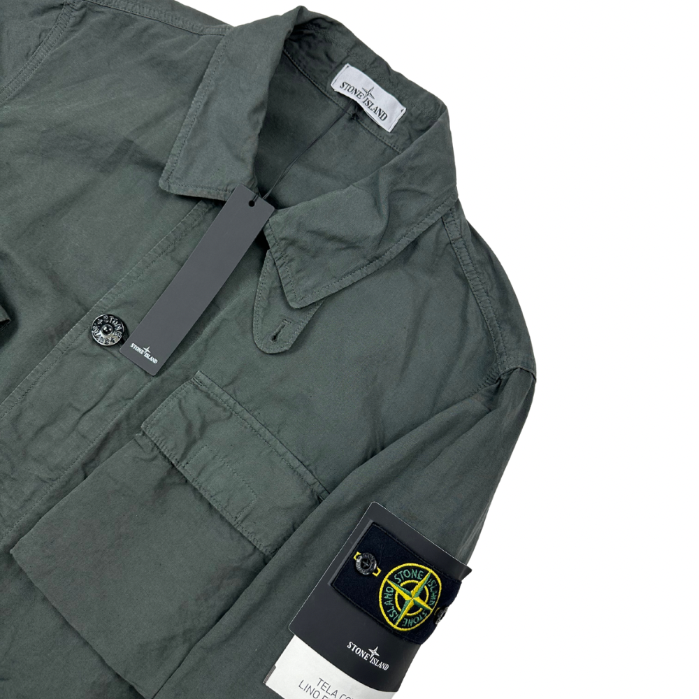 TELA COTONE LINO FIAMMATO - TC STONE ISLAND - talla L