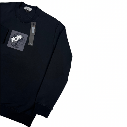 Sudadera cuello redondo Stone Island negra - talla 2XL/3XL