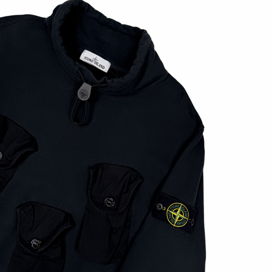 SUDADERA CUELLO ALTO CON BOLSILLOS STONE ISLAND - talla XL