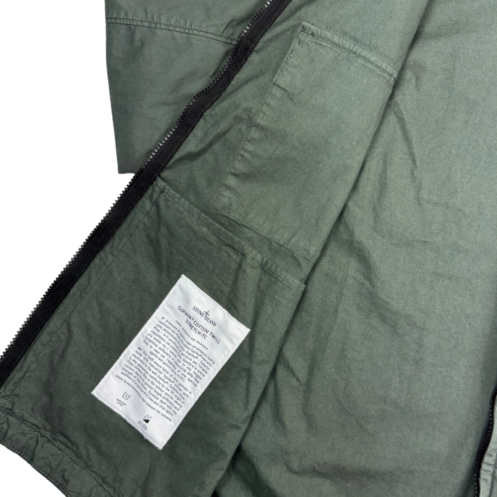 Chaqueta Stone Island Supima Cotton Twill Stretch-TC verde militar - talla L