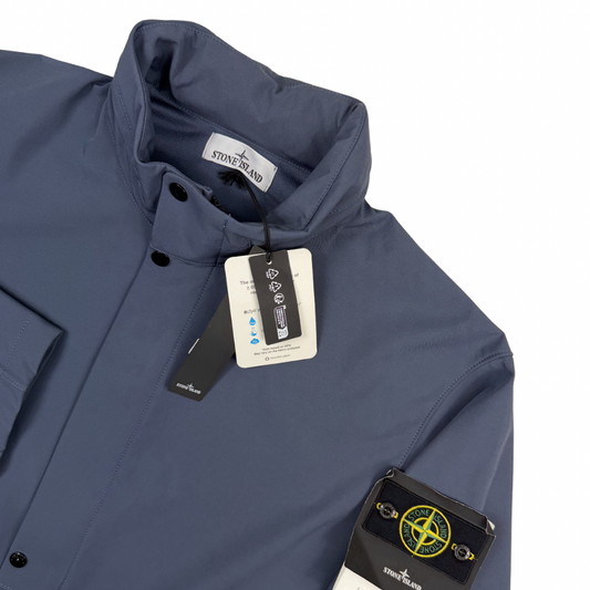 Chaqueta Stone Island Light Soft Shell - R e.dye Technology in Recycled Polyester azul - talla 2XL