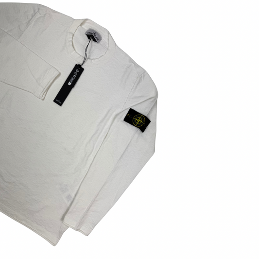 Jersey Stone Island cuello redondo blanco roto - talla 2XL