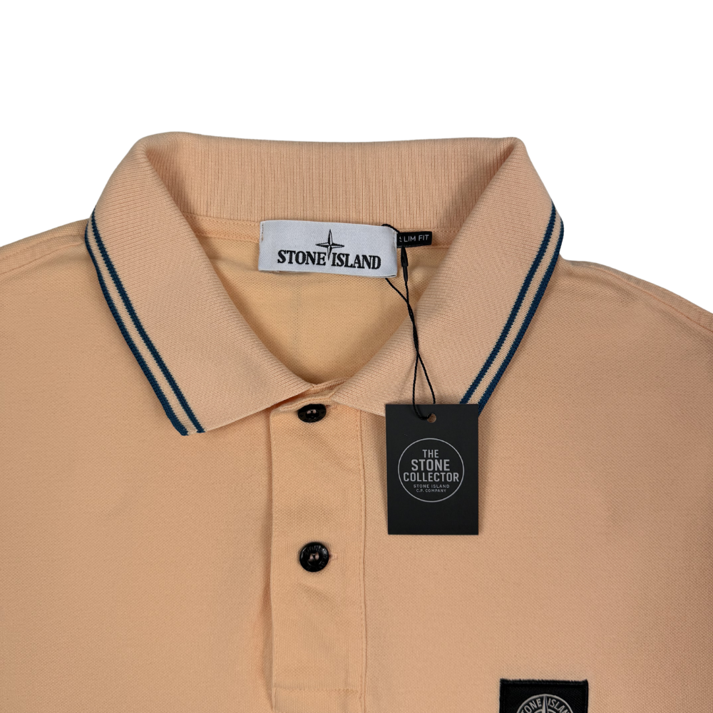 Polo Stone Island naranja claro manga corta - talla XL