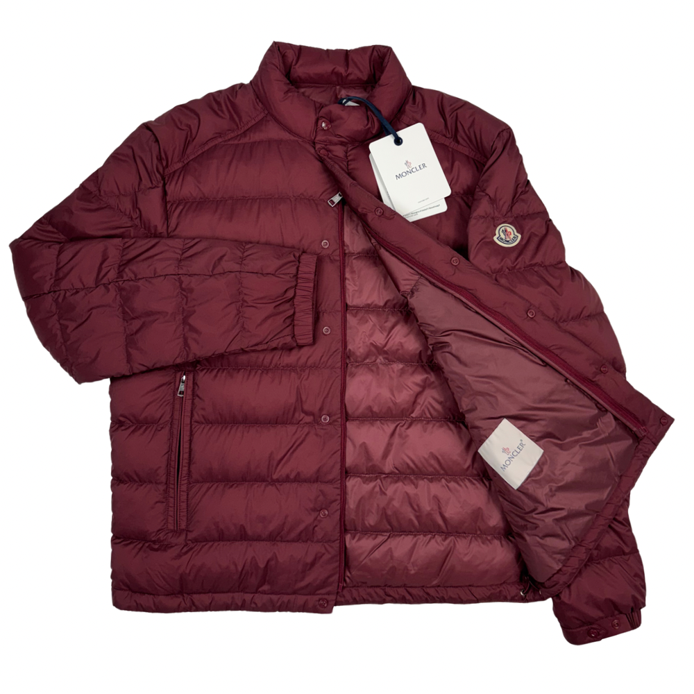 Plumífero Moncler Selves burdeos - talla 4 (L)