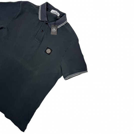 Polo Stone Island gris manga corta - talla XL