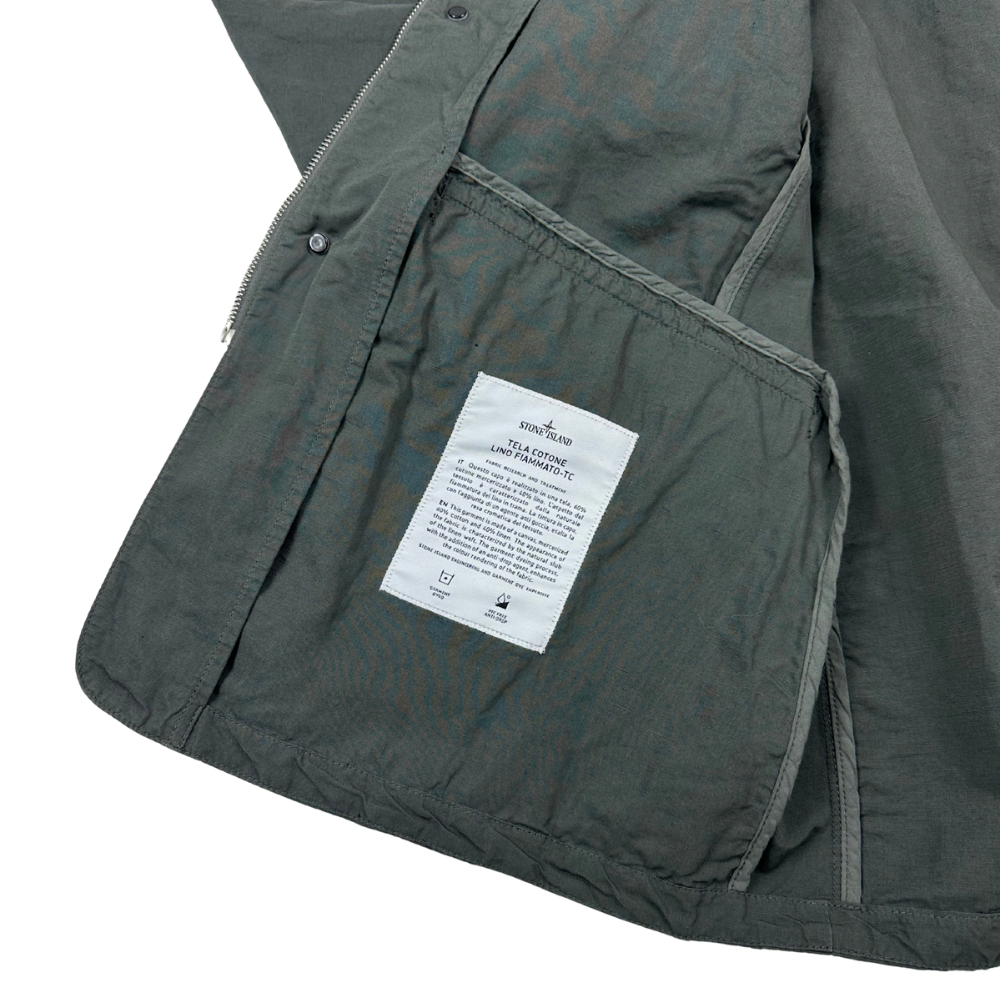 TELA COTONE LINO FIAMMATO - TC STONE ISLAND - talla L