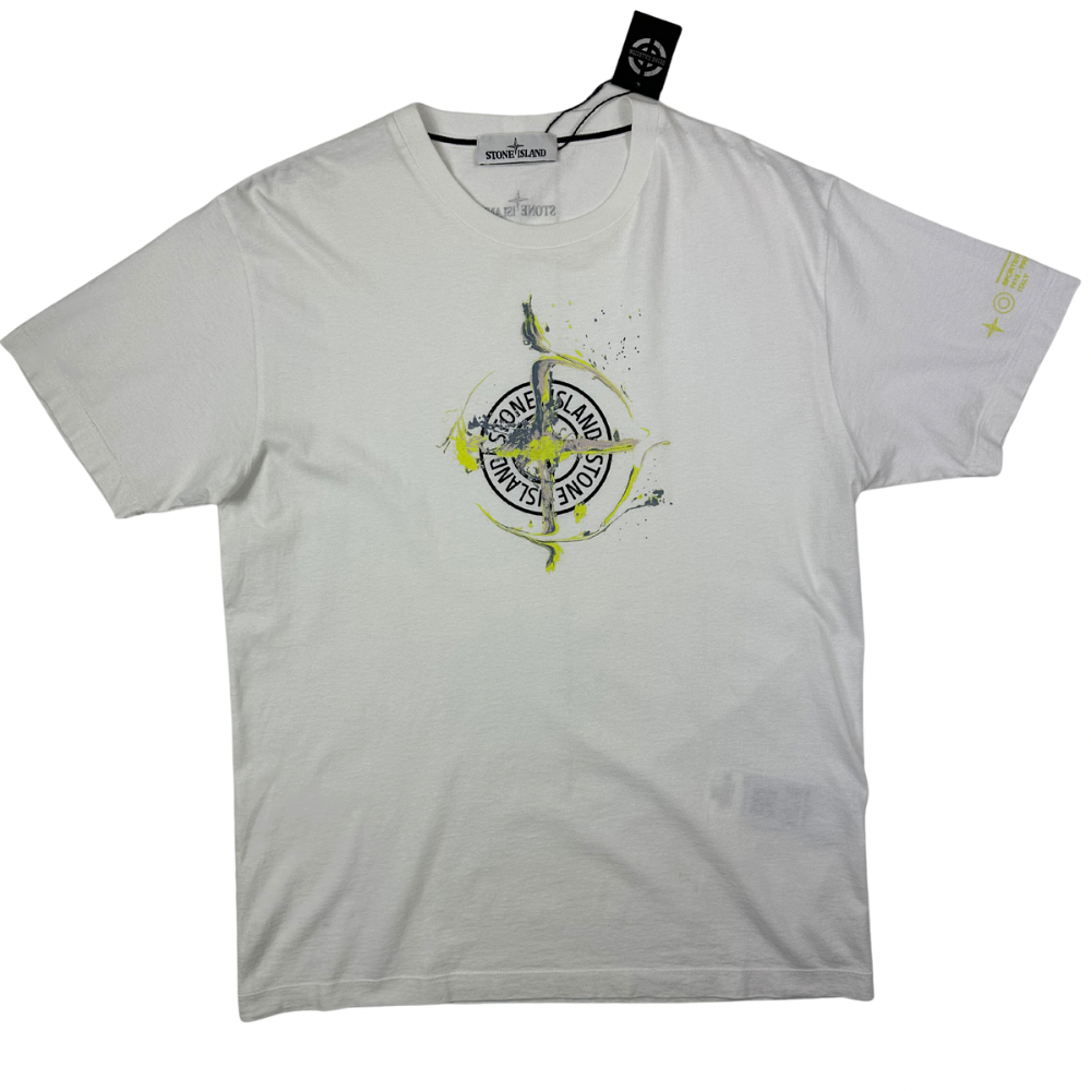 CAMISETA MANGA CORTA LOGO FRONTAL STONE ISLAND - talla L