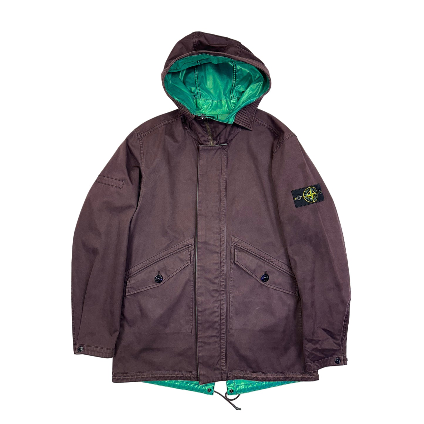ABRIGO REVERSIBLE RASO GOMMATO STONE ISLAND - talla M