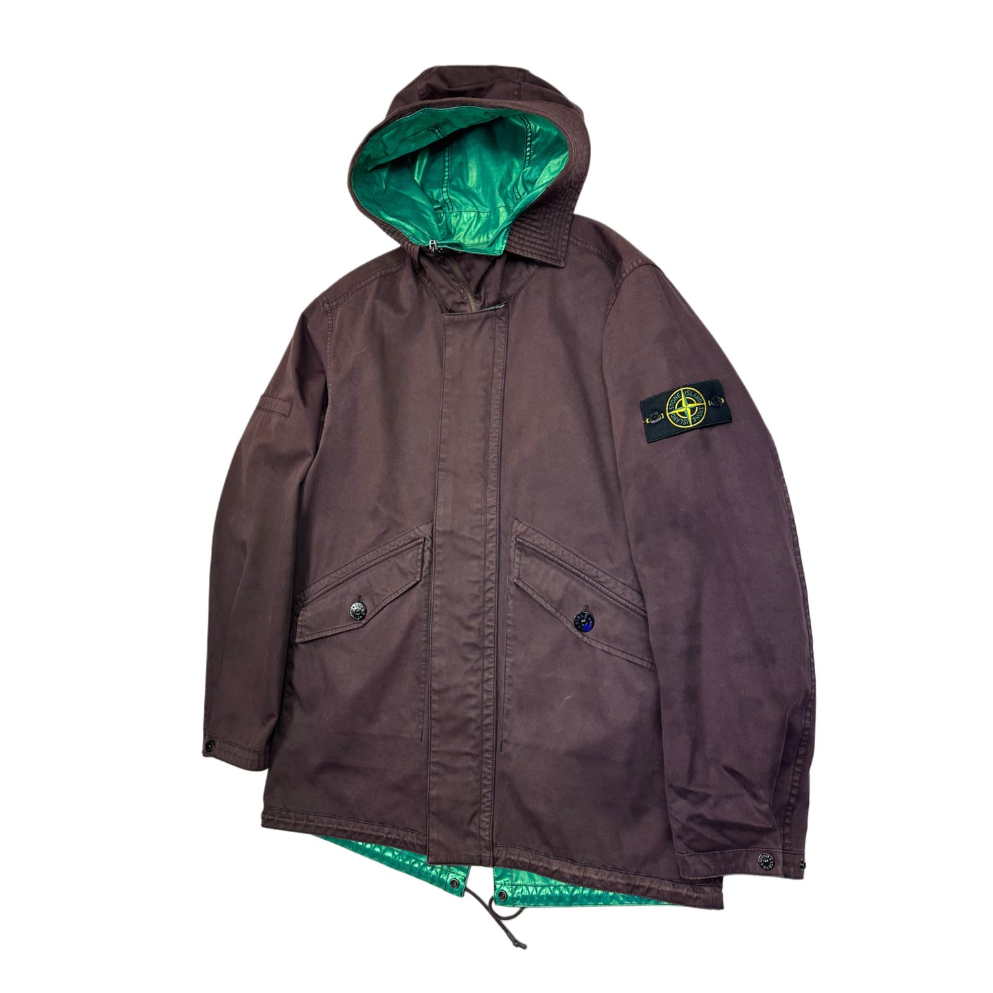 ABRIGO REVERSIBLE RASO GOMMATO STONE ISLAND - talla M