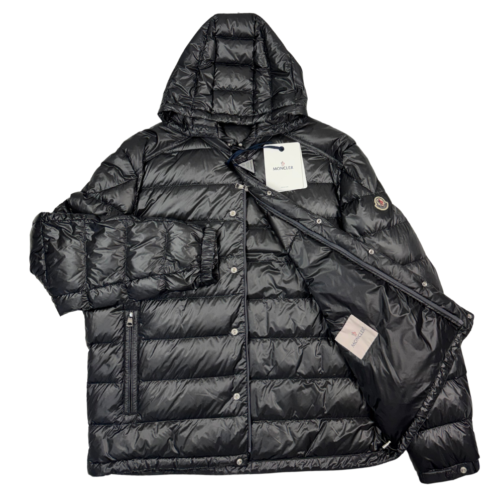 Plumífero con capucha Moncler Gliere gris - talla 6 (2XL)