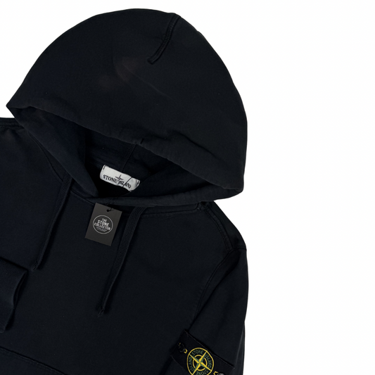 Sudadera Stone Island negra con capucha - talla L