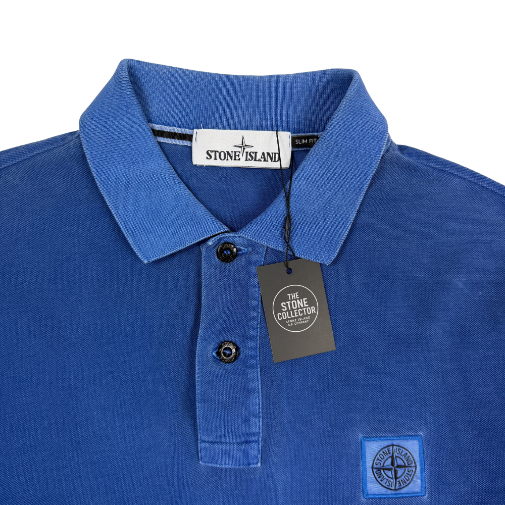 Polo Stone Island azul manga corta - talla L