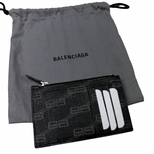 MONEDERO TARJETERO BALENCIAGA BB MONOGRAM