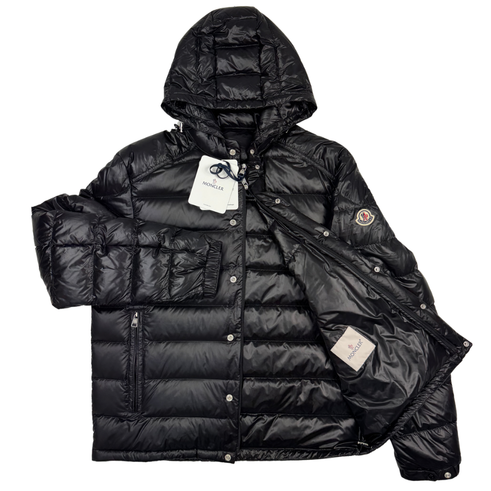 Plumífero con capucha Moncler Gliere negro - talla 4(L)