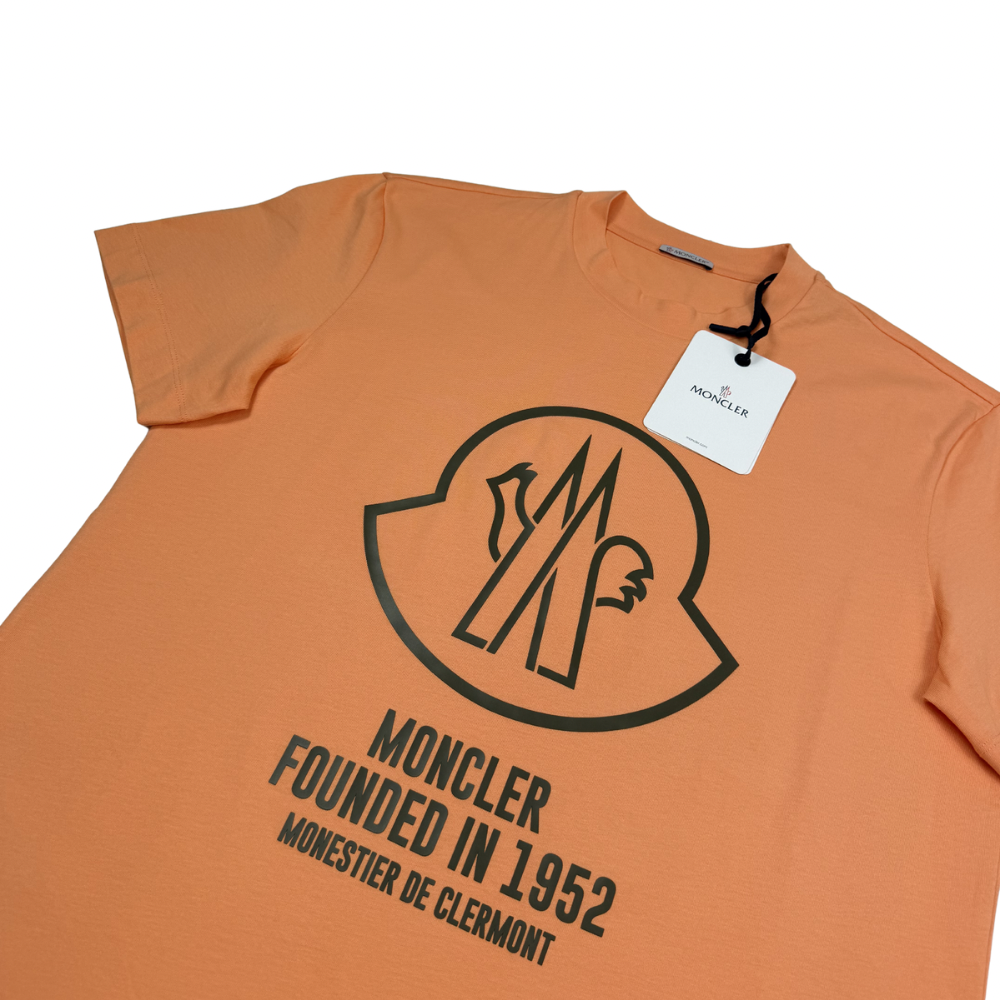 Camiseta Moncler naranja manga corta - talla L