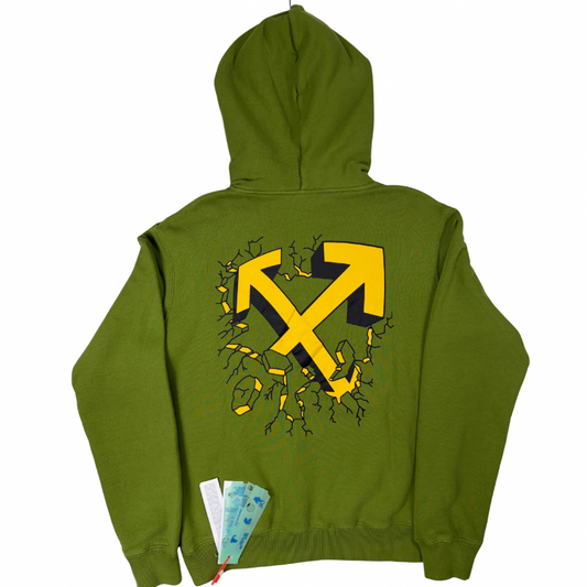 SUDADERA CON CAPUCHA OFF WHITE - talla M L