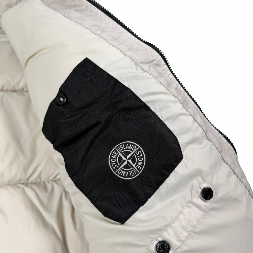 ABRIGO PLUMAS GARMENT DYED CRINKLE REPS R-NY DOWN STONE ISLAND - talla M