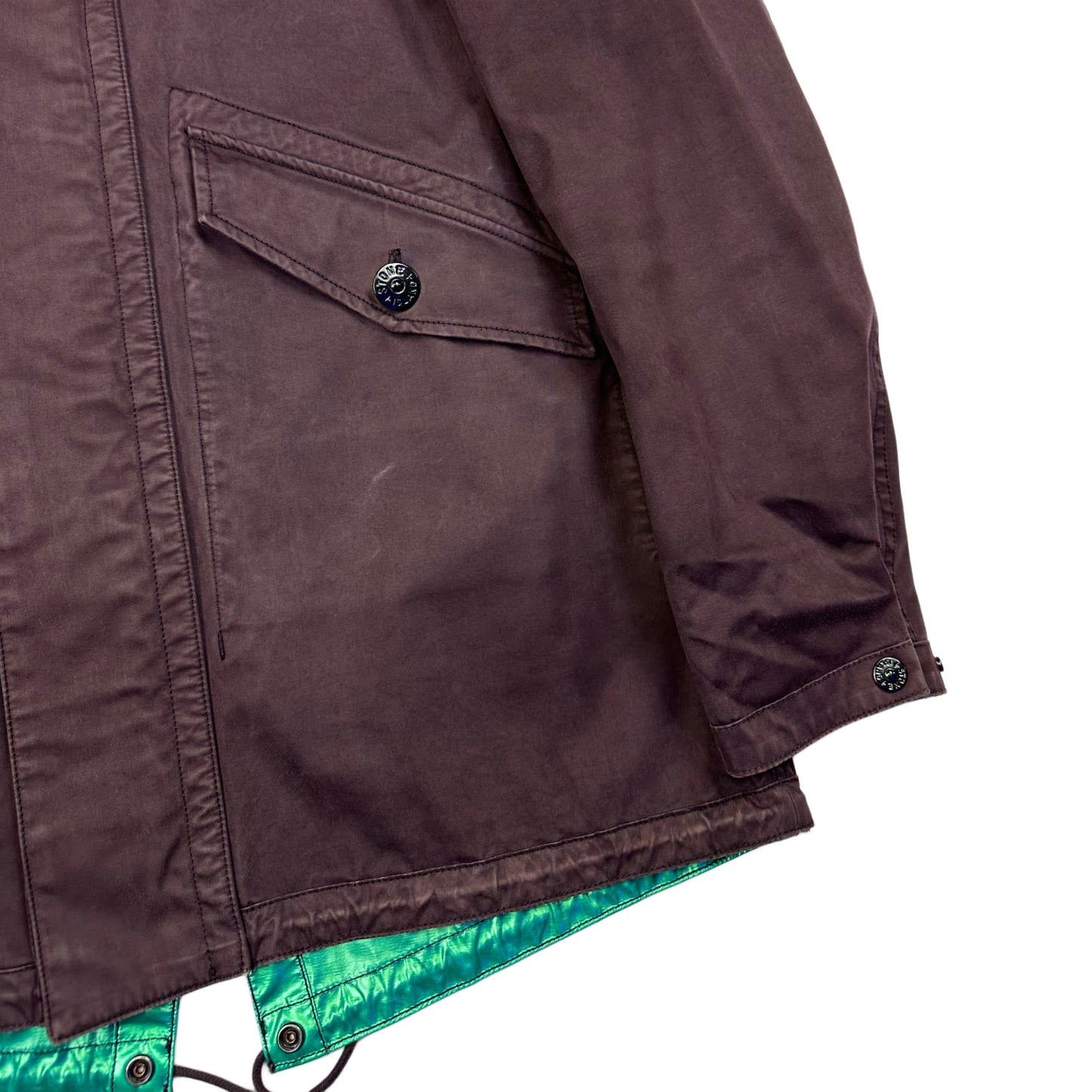 ABRIGO REVERSIBLE RASO GOMMATO STONE ISLAND - talla M