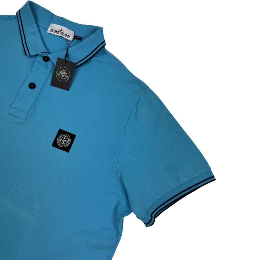 Polo Stone Island Azul Mangs corta - talla 2XL