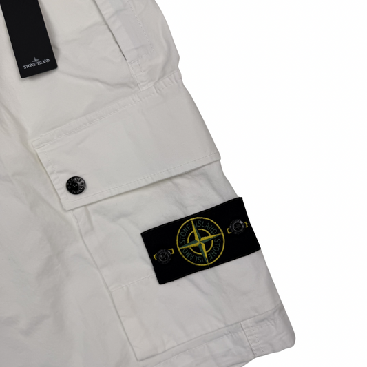 Pantalón Cargo Corto Stone Island Blanco - talla W/32 / W/34