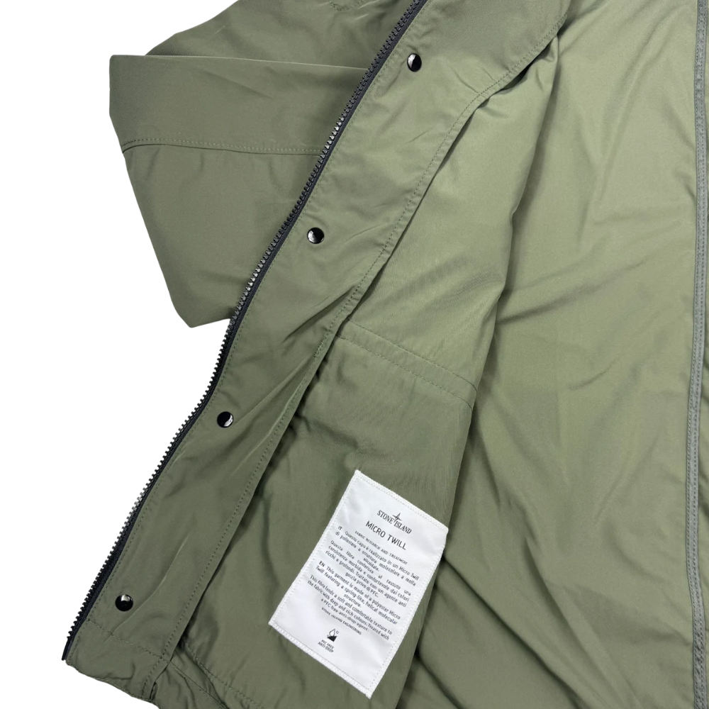 Chaqueta Stone Island Micro Twill verde - talla L/XL