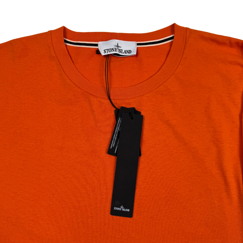 Camiseta Stone Island naranja manga corta - talla 2XL