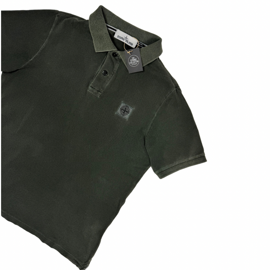Polo Stone Island Verde oscuro manga corta - talla M