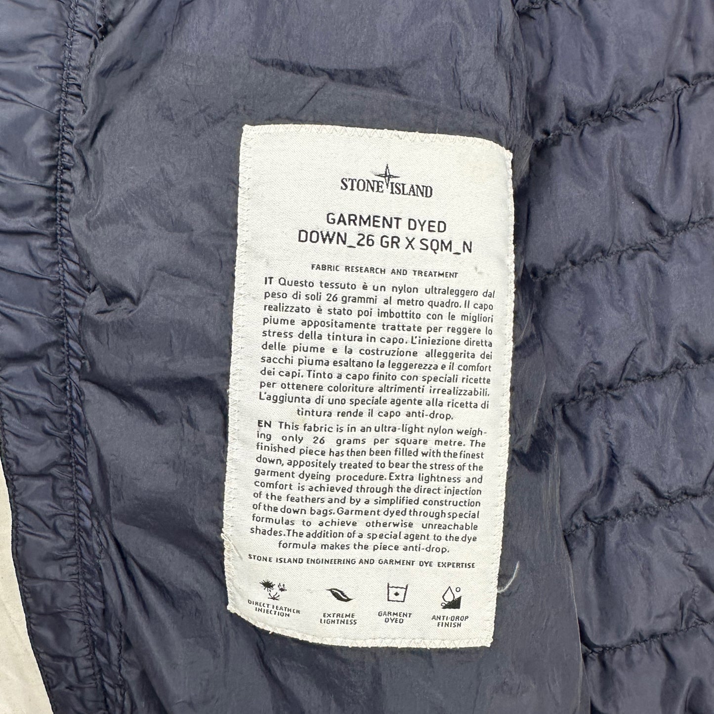CHAQUETA GARMENT DYED DOWN_26 GR X SQM_N - talla S