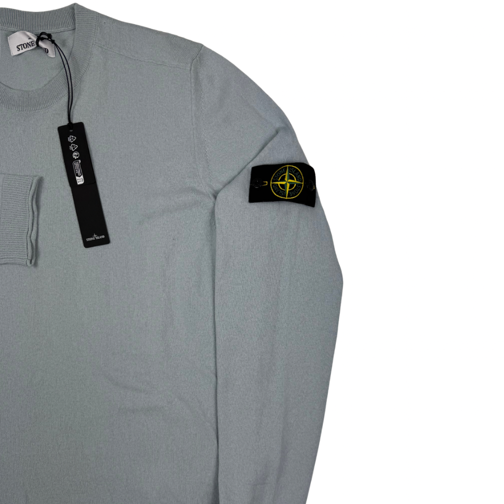 Jersey Stone Island cuello redondo azul hielo- talla XL