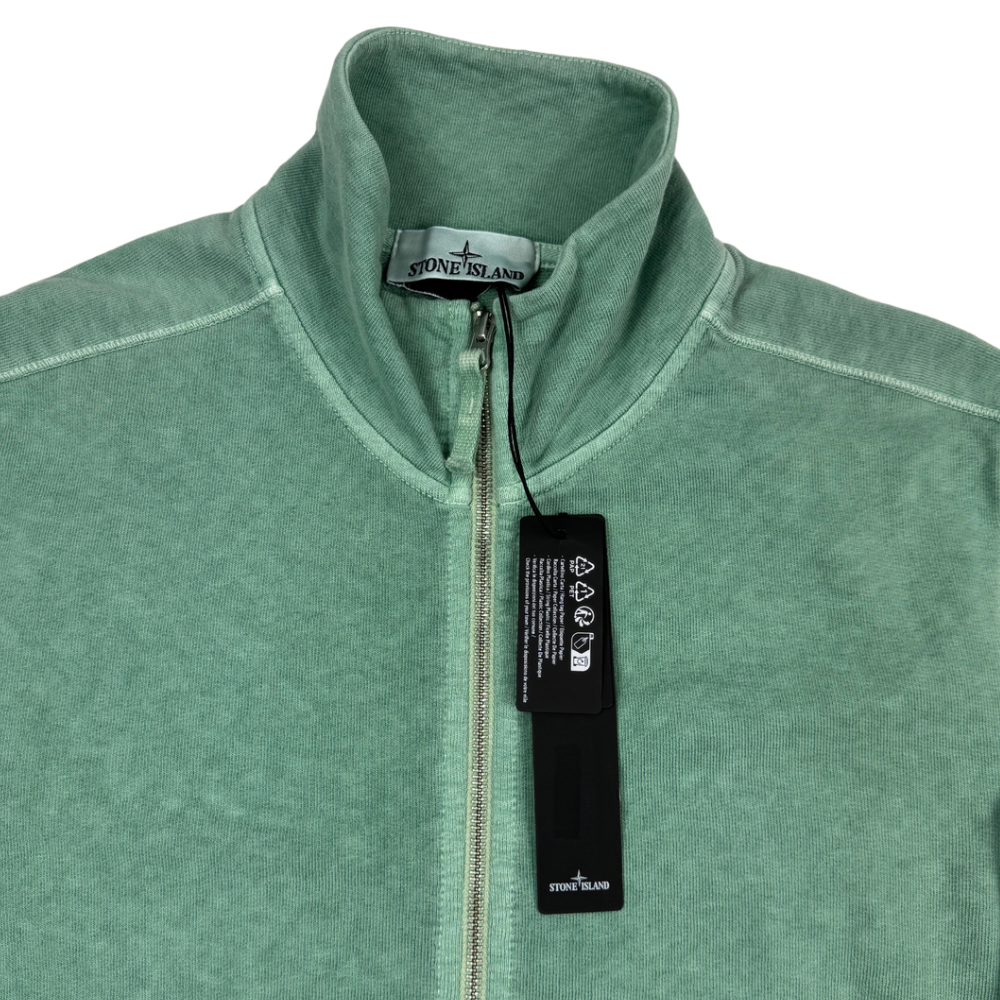 Sudadera con cremallera Stone Island verde agua - talla M/L
