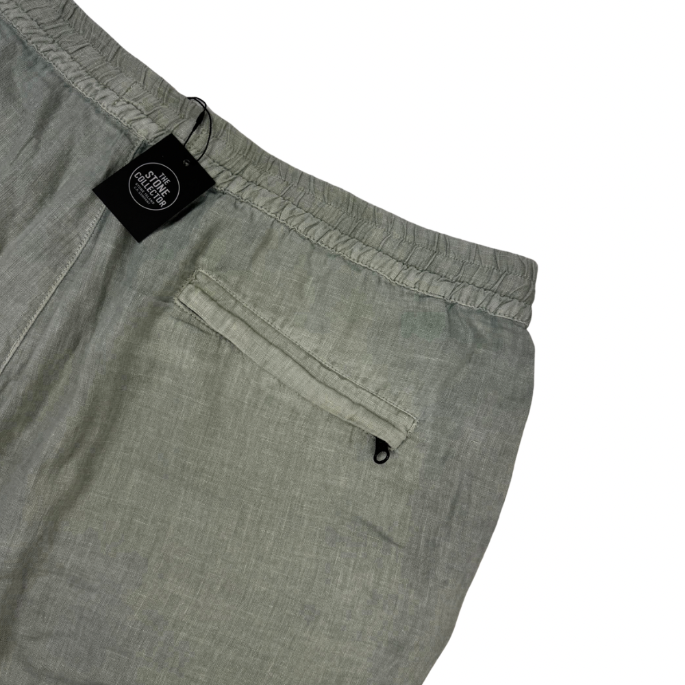 Pantalón Corto Lino Stone Island verde - talla W/40