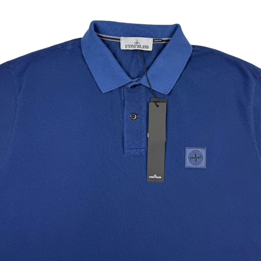 Polo Stone Island manga corta azul marino - talla 2XL