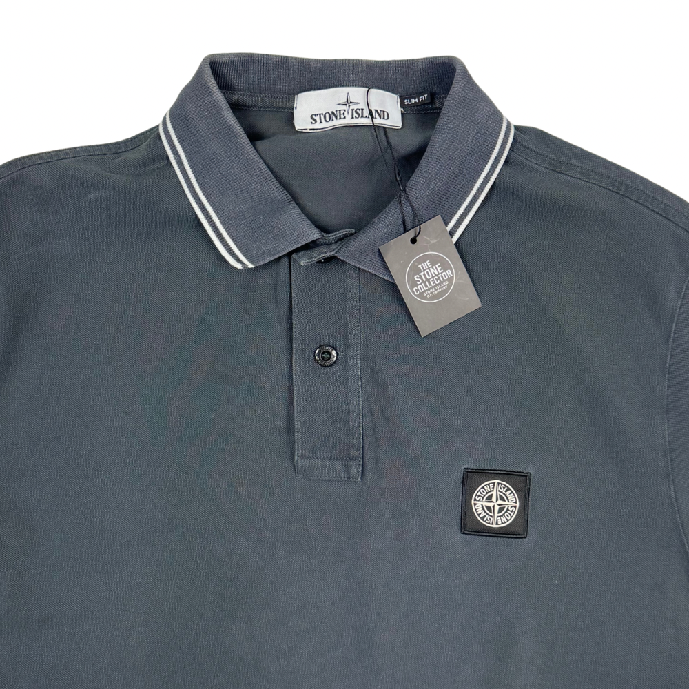 Polo Stone Island gris manga corta - talla XL