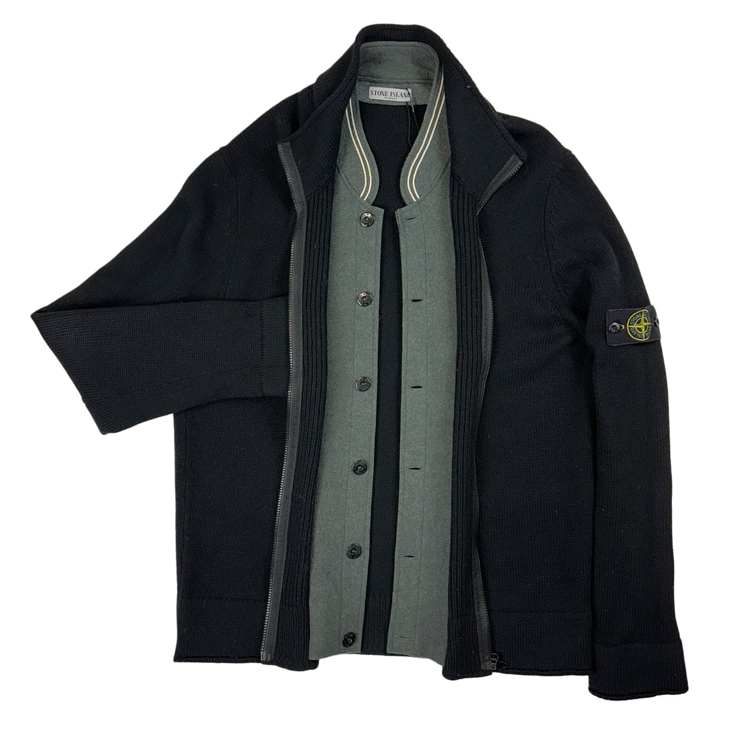 JERSEY DE LANA CON CREMALLERA STONE ISLAND - talla 3XL